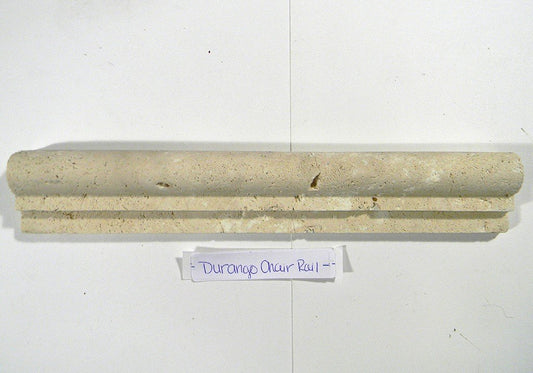 Durango Cream Travertine Honed Chair Rail Molding - Tilefornia