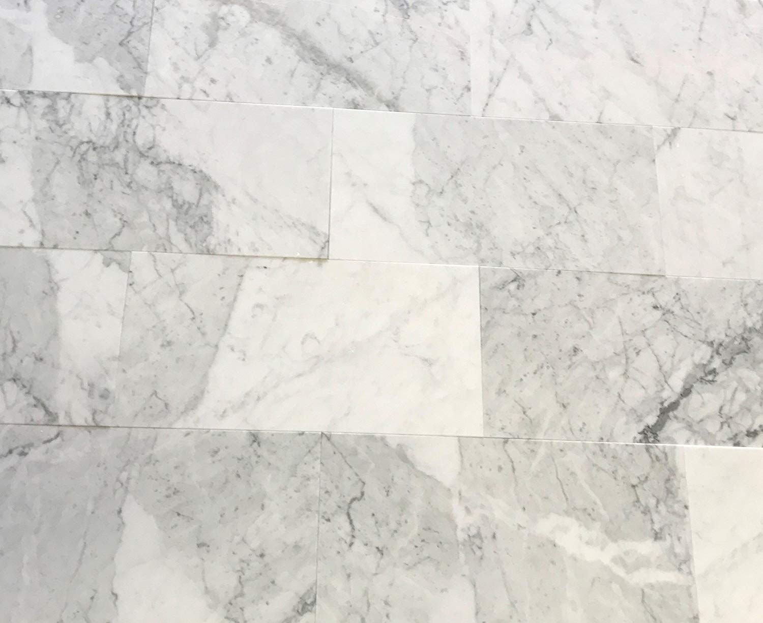 Italian Carrara White (Bianco Carrara) Marble 12" X 24" Field Tile, Honed - A15 (Lot of 132 pcs. (264 sq. ft.) - Tilefornia