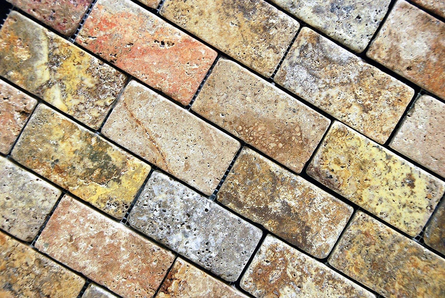 Scabos Travertine Tumbled 3"X6" Subway Tile - Tilefornia