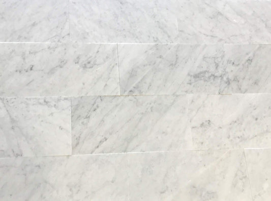 Italian Carrara White (Bianco Carrara) Marble 12" X 24" Field Tile, Honed - A9 (Lot of 132 pcs. (264 sq. ft.) - Tilefornia