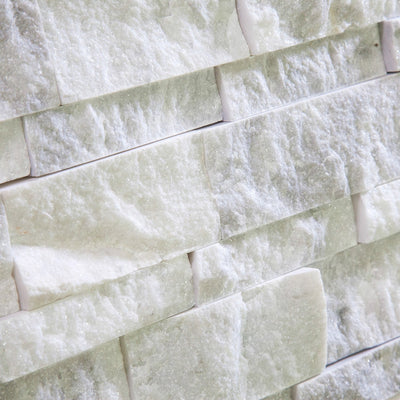 White Marble Ledger Panel 6x20, Split Face