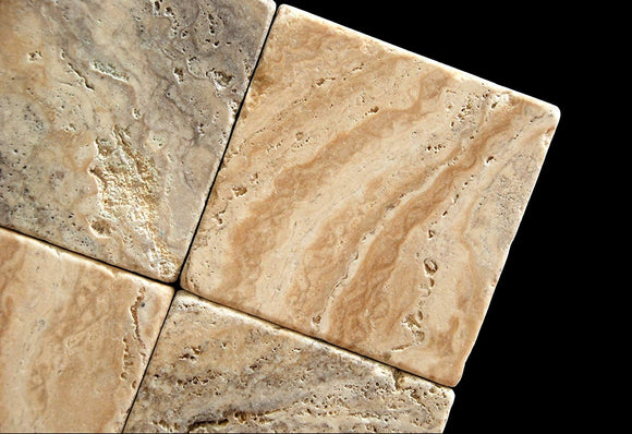 Philadelphia 6 X 6 Travertine Tumbled Tile - Lot of 50 sq. ft. - Tilefornia