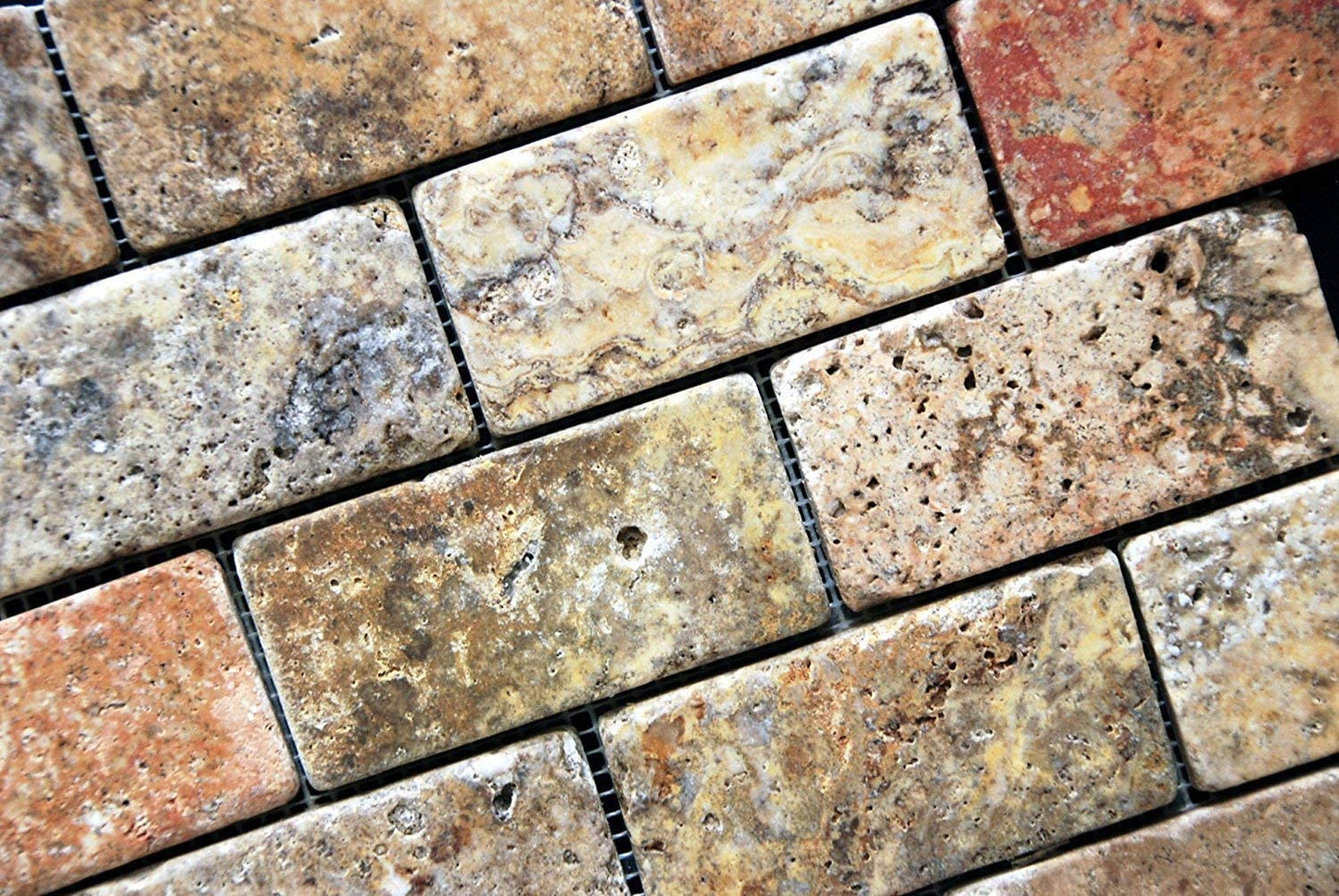 Scabos Travertine Tumbled 3"X6" Subway Tile - Tilefornia