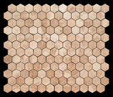 Cappuccino Marble Polished 2-inch Hexagon Mosaic Tile - Lot of 50 sq .ft. - Tilefornia