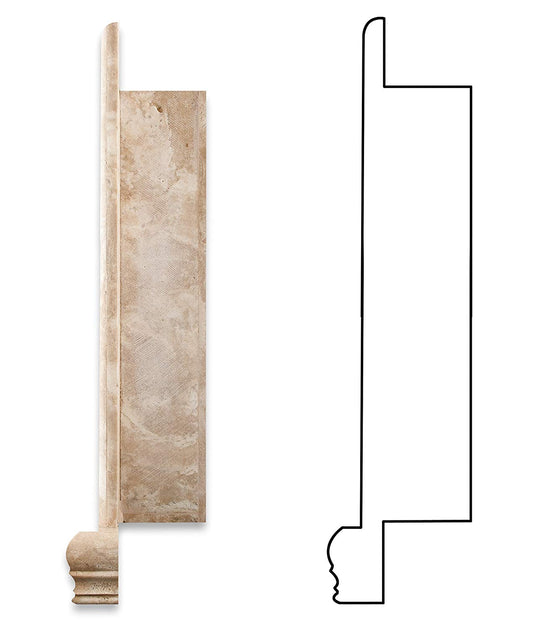 Durango Cream Travertine Honed Hand-Made Custom Shampoo Niche - LARGE - Tilefornia