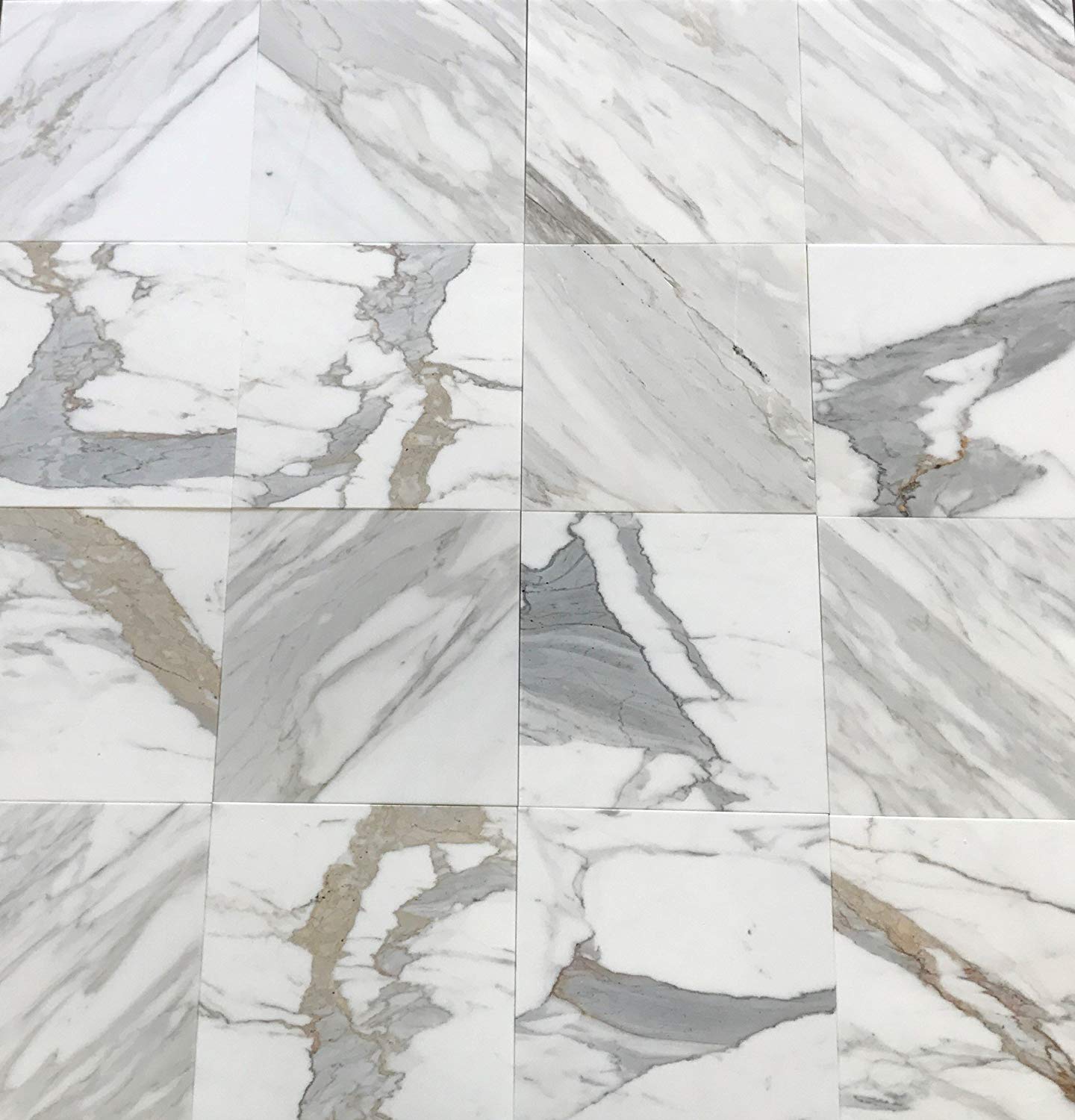 Italian Calacatta Gold (Italian Calcutta) Marble 12" X 12" Field Tile, Honed - A25 (Lot of264 pcs. (264 sq. ft.) - Tilefornia