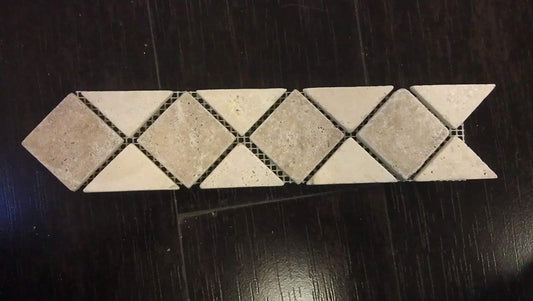 Travertine Diamond Border N/IV - Tilefornia