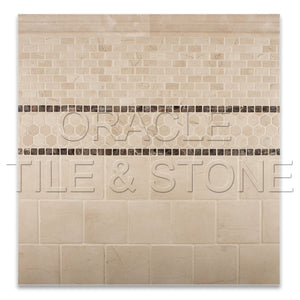 Crema Marfil Marble Polished Baby Brick Mosaic Tile - Box of 5 sq. ft. - Tilefornia