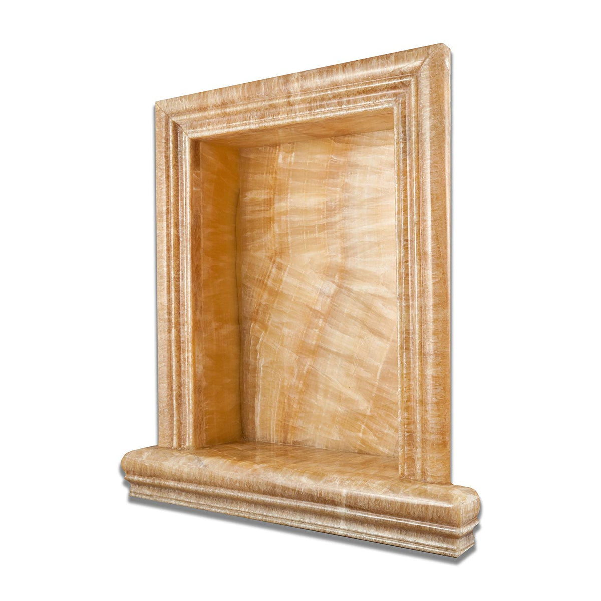 Honey Onyx Polished Hand-Made Custom Shampoo Niche - LARGE - Tilefornia