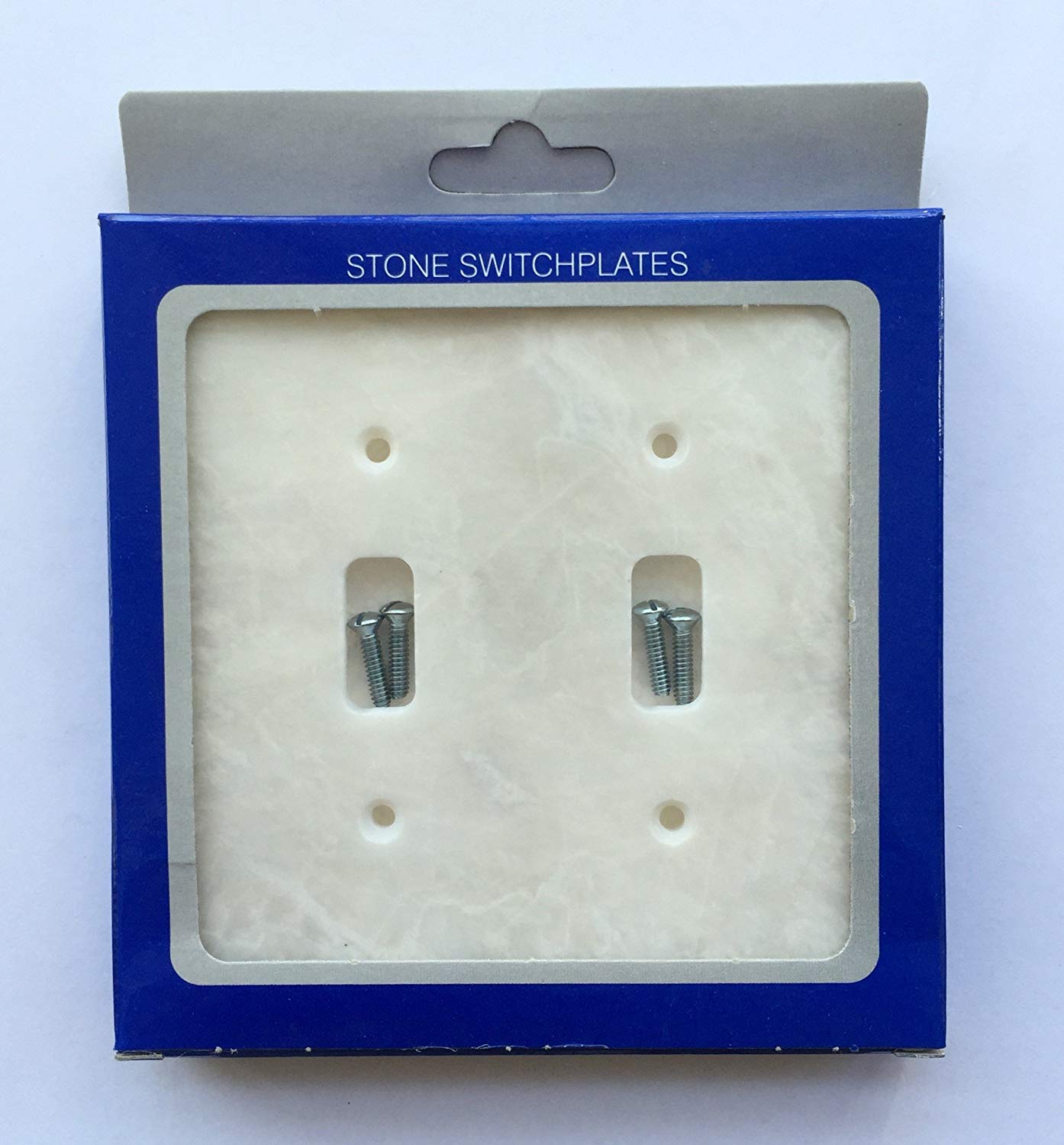 White Marble Meram Blanc Switch Plate Cover Double Toggle - 4.50 X 5.50 IN - Tilefornia