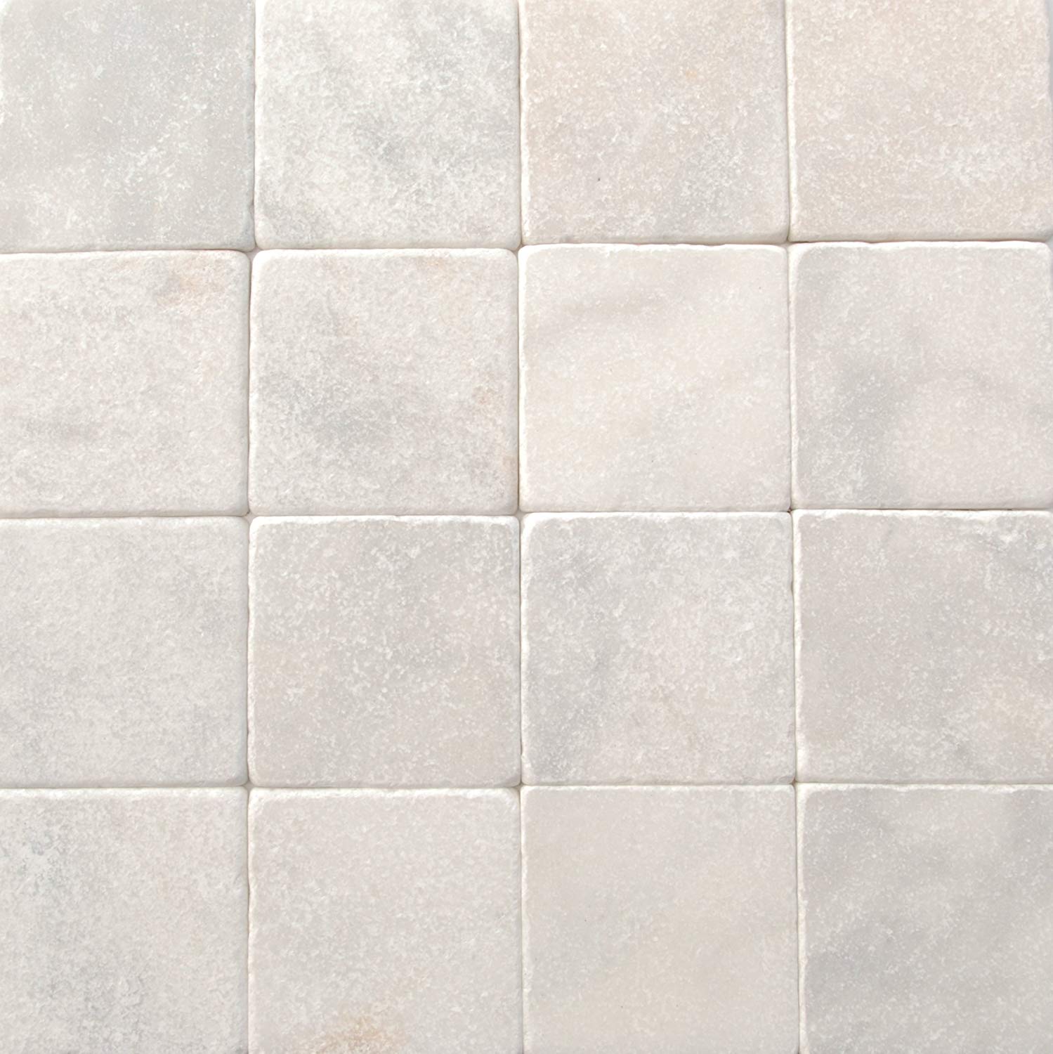 Bianco Venato Marble 4x4 Tumbled Tiles (SAMPLE) - Tilefornia