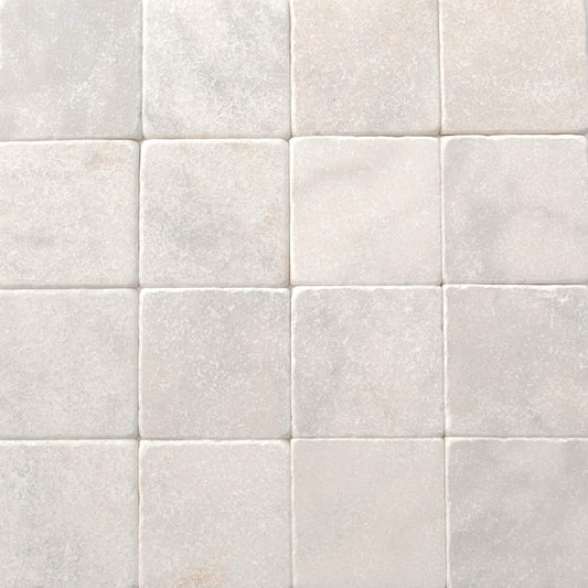 Bianco Venato Marble 4x4 Tumbled Tiles (SAMPLE) - Tilefornia