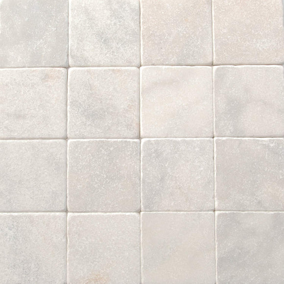 Bianco Venato Marble 4x4 Tumbled Tiles (SAMPLE) - Tilefornia