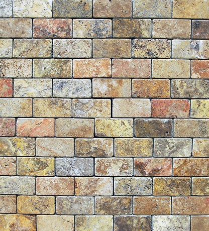 Scabos Travertine Tumbled 3"X6" Subway Tile - Tilefornia
