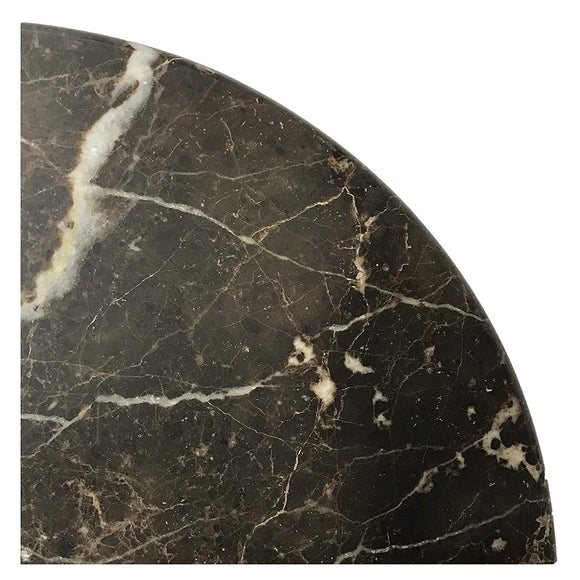 Round Edge Real Stone 9'' X 9'' X 3/4'' Marble Premium Corner Shelf Piece Polished-Emp. Dark-5 PCS. - Tilefornia
