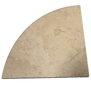 Round Edge Real Stone 9'' X 9'' X 3/4'' Marble Premium Corner Shelf Piece Polished-Crema Marfil-1 PCS. - Tilefornia