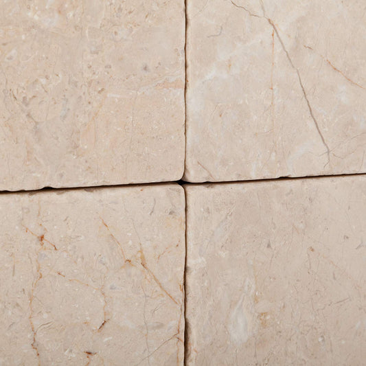 Bursa Beige / Sandy Beige Marble 6 X 6 Tumbled Field Tile - Box of 5 sq. ft. - Tilefornia