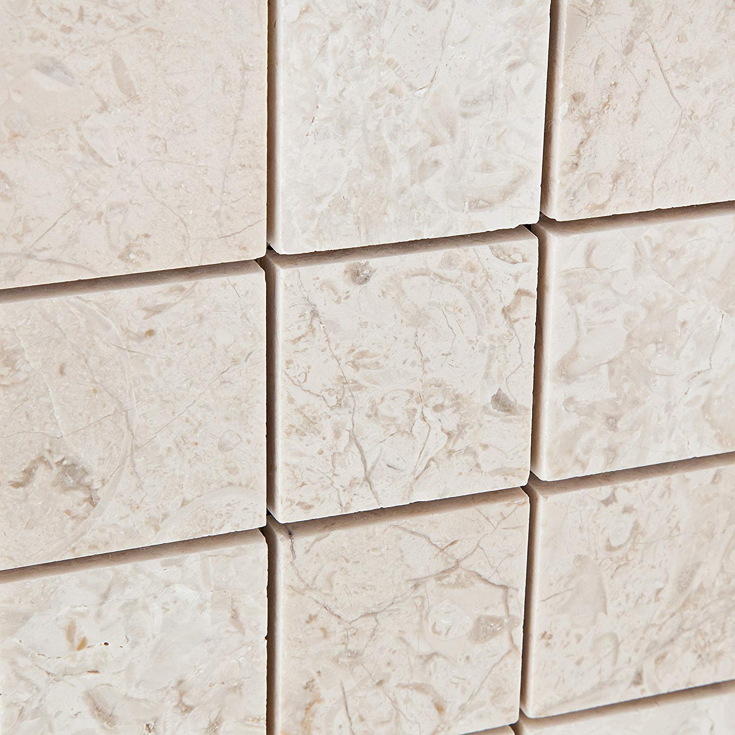 Crema Diva Marble 2 X 2 Polished Mosaic Tile - 6" X 6" Sample - Tilefornia