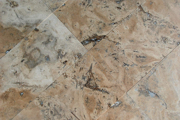 Crema Latte Travertine 12X24 Filled and Honed Tiles - Premium Quality (3X6 SAMPLE) - Tilefornia