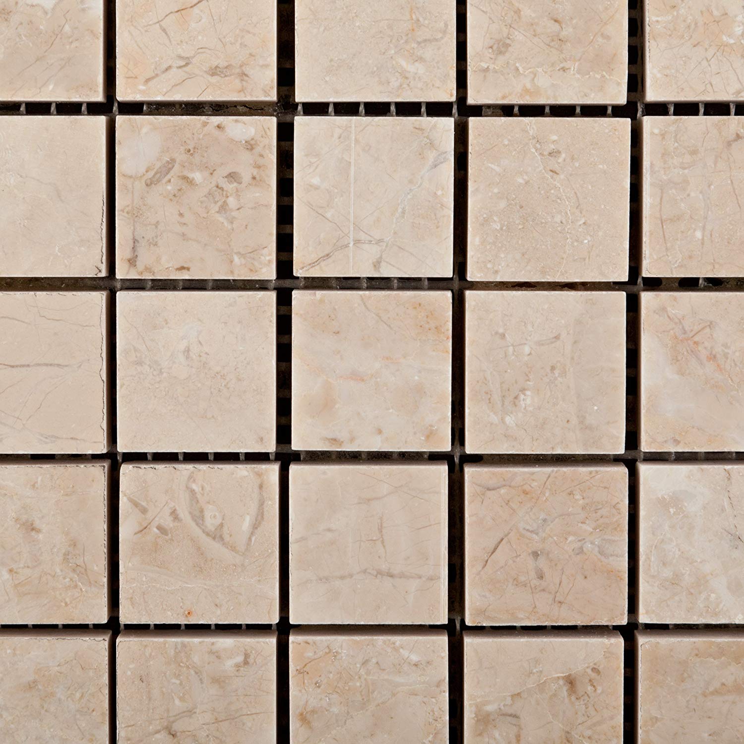 Bursa Beige / Sandy Beige Marble 2 X 2 Polished Mosaic Tile - Box of 5 Sheets - Tilefornia
