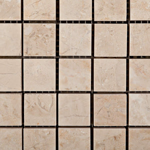 Bursa Beige / Sandy Beige Marble 2 X 2 Polished Mosaic Tile - 6" X 6" Sample - Tilefornia