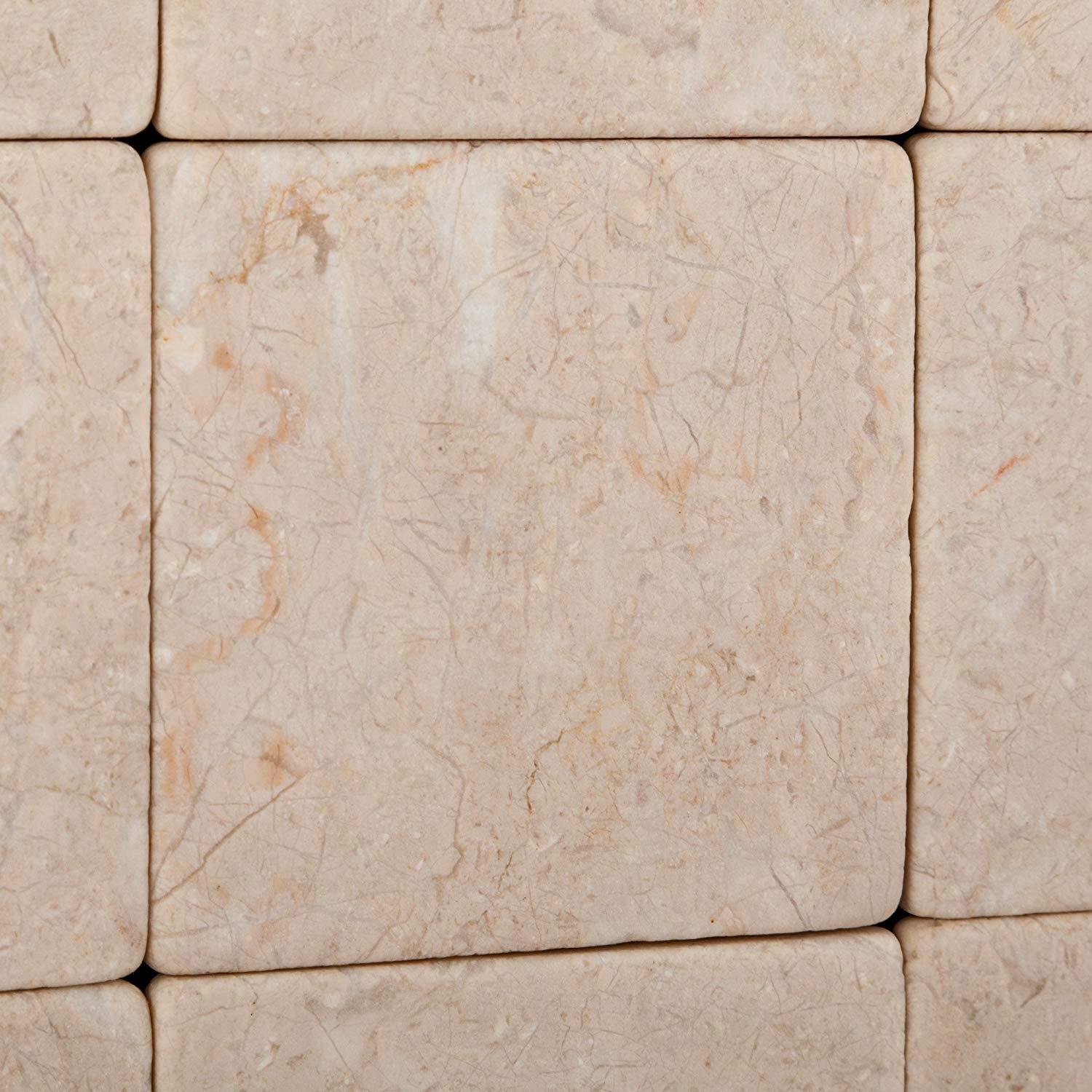 Bursa Beige / Sandy Beige Marble 4 X 4 Tumbled Field Tile - Box of 5 sq. ft. - Tilefornia