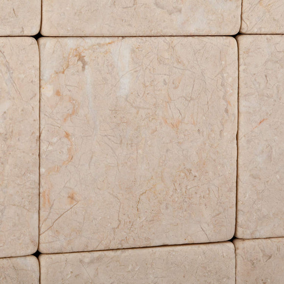 Bursa Beige / Sandy Beige Marble 4 X 4 Tumbled Field Tile - Lot of 50 sq. ft. - Tilefornia