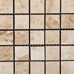 Cappuccino 1X1 Marble Polished Mosaic Tile - Lot of 50 sq .ft. - Tilefornia