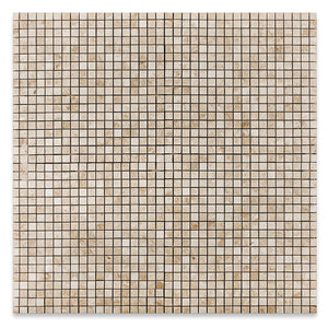 Cappuccino Marble 5/8 X 5/8 Polished Mosaic Tile - 6" X 6" Sample - Tilefornia