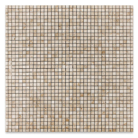 Cappuccino Marble 5/8 X 5/8 Polished Mosaic Tile - Lot of 50 Sheets - Tilefornia