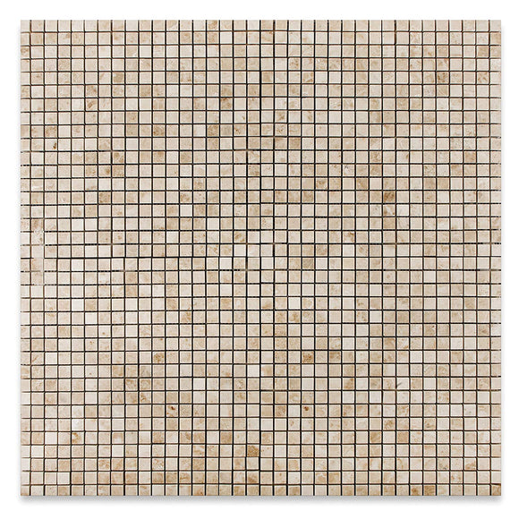 Cappuccino Marble 5/8 X 5/8 Polished Mosaic Tile - Lot of 50 Sheets - Tilefornia