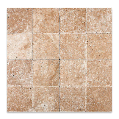 Walnut Travertine Tile 6x6, Tumbled