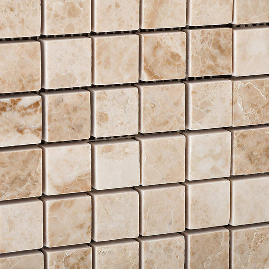 Cappuccino 1X1 Marble Polished Mosaic Tile - 6 X 6 Sample - Tilefornia