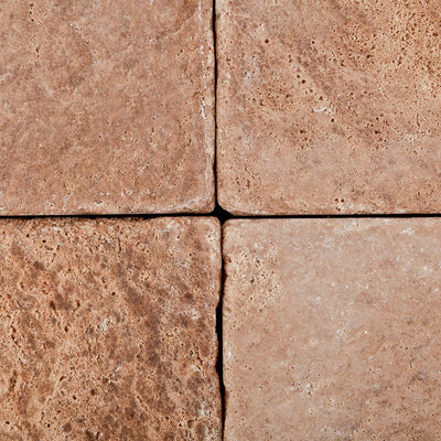 Brown Travertine Tile 6x6, Tumbled