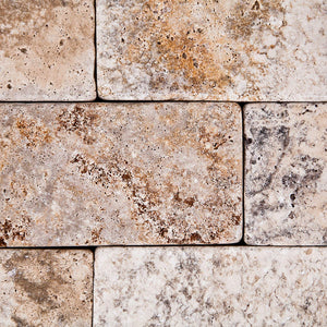 Crema Marfil Marble 2 X 4 Brick Mosaic Tile, Polished & Beveled - Lot of 50 sq. ft. - Tilefornia