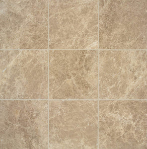 Arizona Tile 4 by 4-Inch Tumbled Marble Tile, Emperador Light, 10-Total Square Feet - Tilefornia