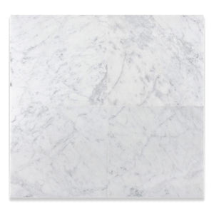 Tilefornia Italian Carrara White 18" X 18" Marble Straight Edged Field Tile Polished/Honed - Tilefornia