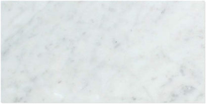 Tilefornia Italian Carrara White Marble 3" X 6" Straight Edged Field Subway Tile Polished/Honed - Tilefornia