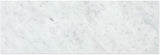 Tilefornia Italian Carrara White 4" X 12" Straight Edged Field Subway Tile Polished/Honed - Tilefornia