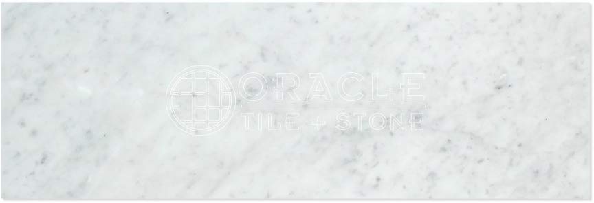 Tilefornia Italian Carrara White 4" X 12" Straight Edged Field Subway Tile Polished/Honed - Tilefornia
