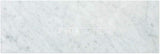 Tilefornia Italian Carrara White 4" X 12" Straight Edged Field Subway Tile Polished/Honed - Tilefornia