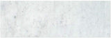 Tilefornia Italian Carrara White 4" X 12" Straight Edged Field Subway Tile Polished/Honed - Tilefornia