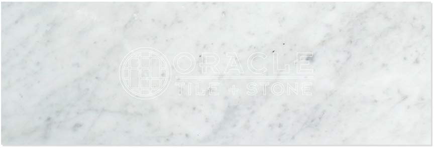 Tilefornia Italian Carrara White 4" X 12" Straight Edged Field Subway Tile Polished/Honed - Tilefornia
