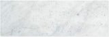 Tilefornia Italian Carrara White 4" X 12" Straight Edged Field Subway Tile Polished/Honed - Tilefornia