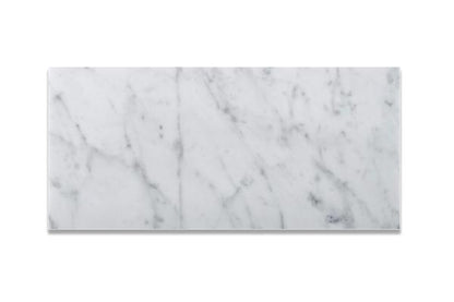 Tilefornia Italian Carrara White 6" X 12" Straight Edged Field Subway Tile Polished/Honed - Tilefornia