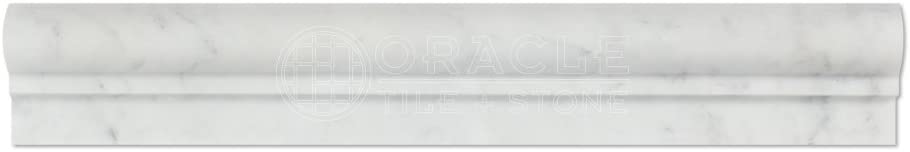 Carrara (Carrera) Bianco Polished 2"X12" Chair Rail Molding - Tilefornia