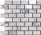 Carrara (Carrera) Bianco Marble Polished 1x2" Mosaic Tile (SAMPLE) - Tilefornia