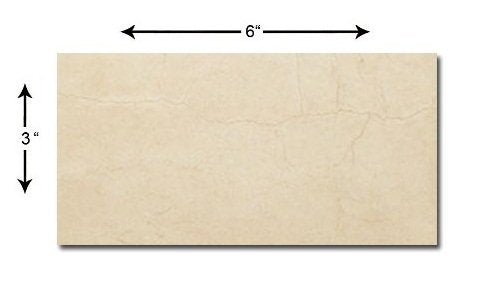 Crema Marfil Subway 3x6" Marble Tile Premium Polished - Tilefornia