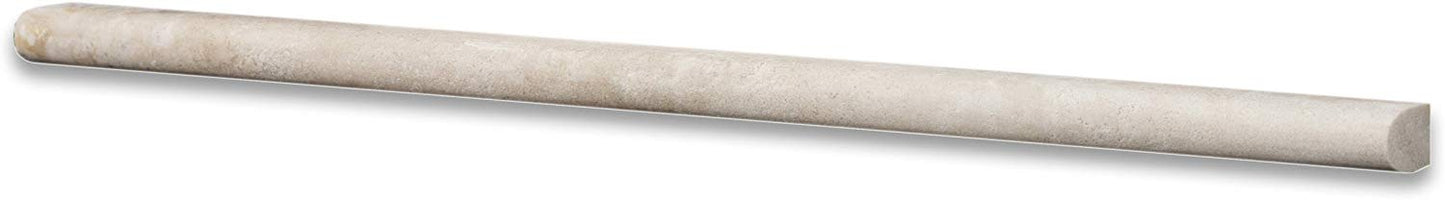 Durango Cream Travertine Honed 1/2 X 12 Pencil Liner - 4" Sample - Tilefornia