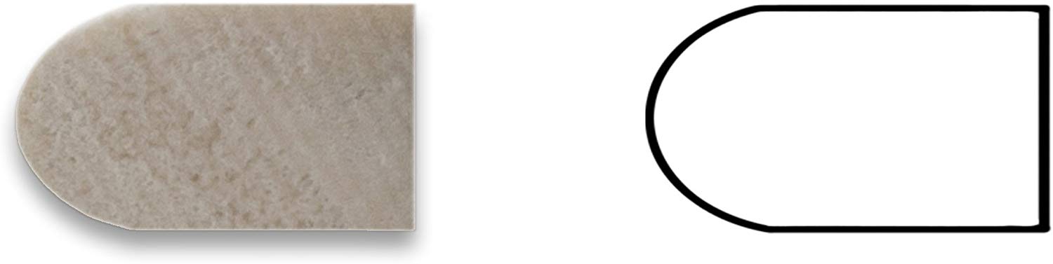 Durango Cream Travertine Honed 1/2 X 12 Pencil Liner - Lot of 50 pcs. - Tilefornia